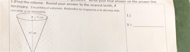 Find the volume. Round your answer to the nearest tenth if necessary-example-1