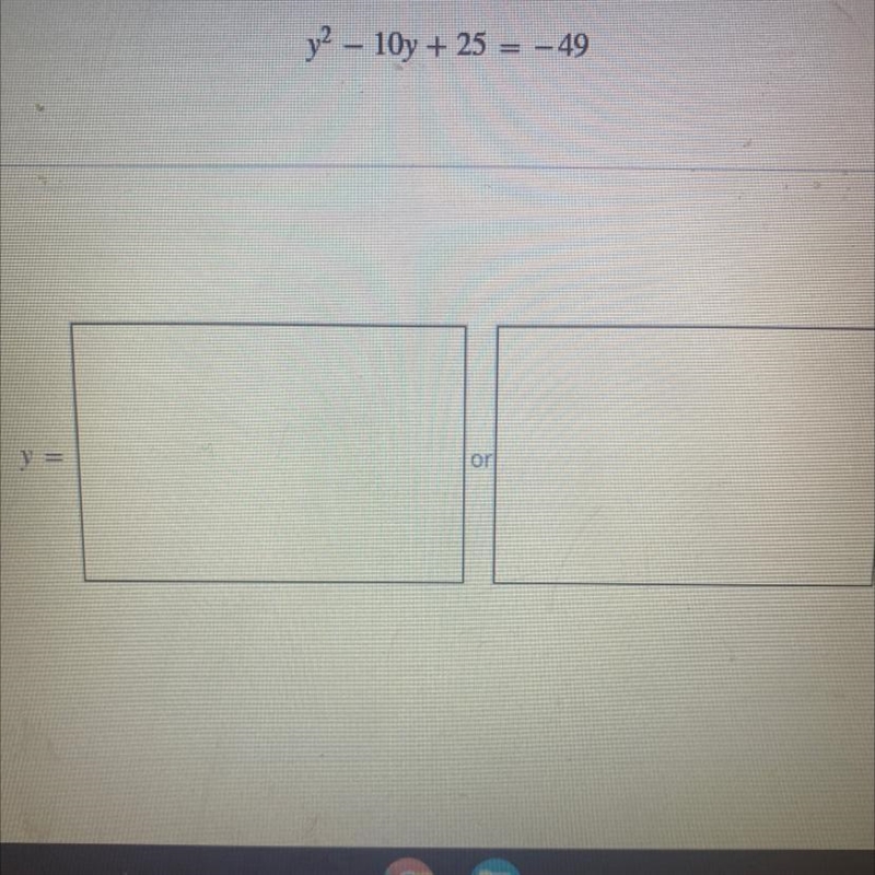 Solve the following quadratic equation by the square root method. If needed, write-example-1