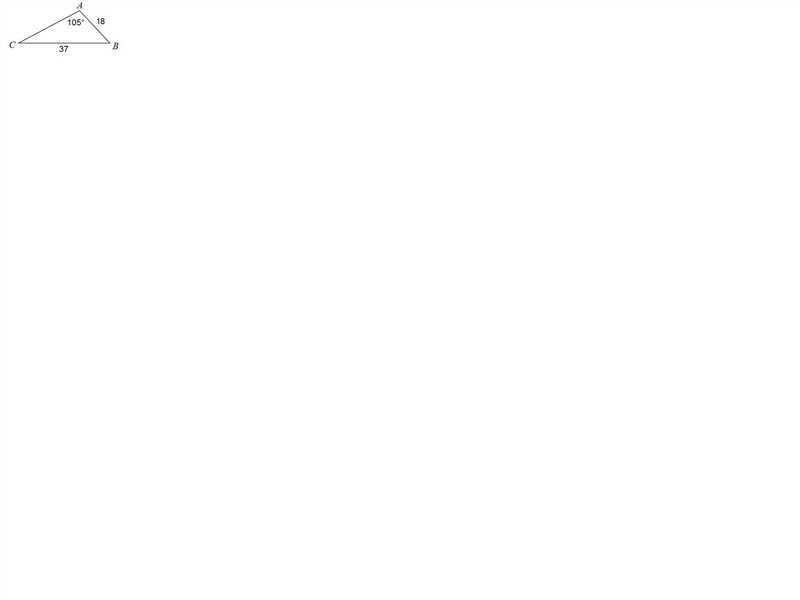 Solve the triangle. Round your answers to the nearest tenth.law of sines 9.A. m∠B-example-1