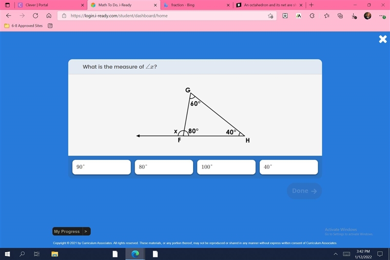 What is the measure of ∠r?-example-1