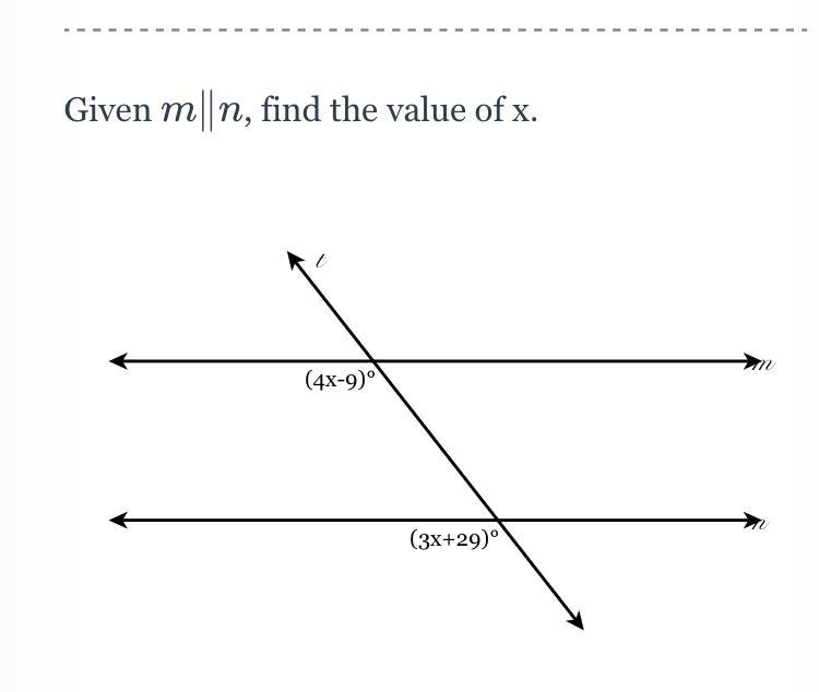 HELP FIND THE VALUE OF “x”-example-1