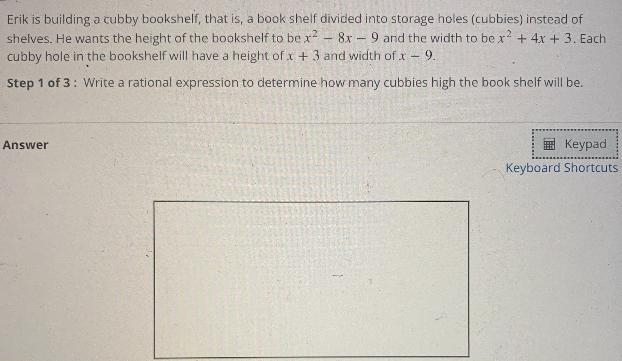 Erik is building a cubby bookshelf, that is, a book shelf divided into storage holes-example-1