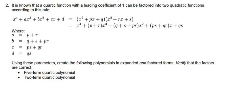 It is known that a quartic function with a leading coefficient of 1 can be factored-example-1