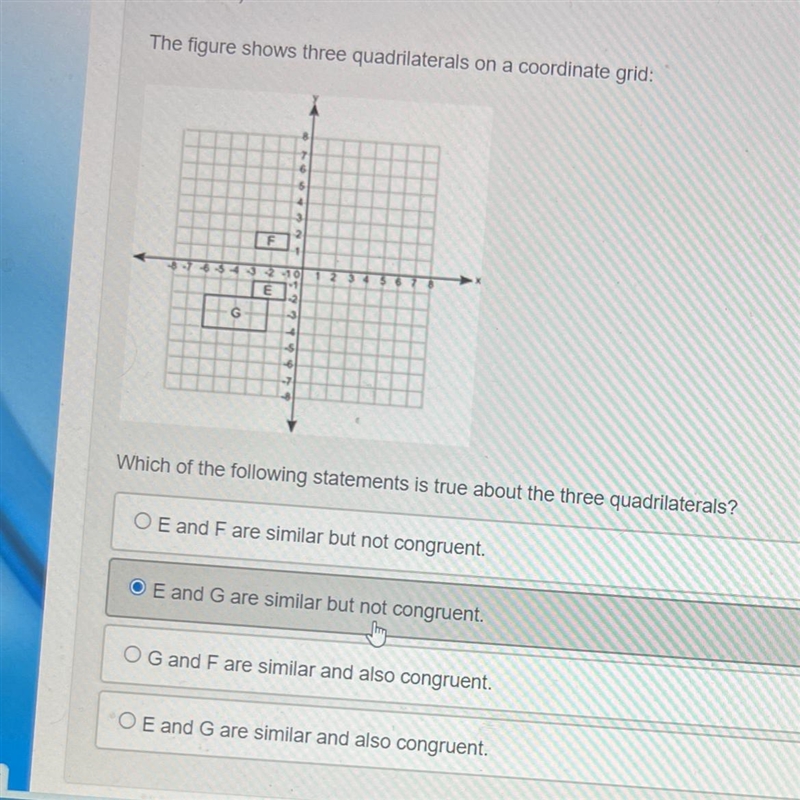 Which of the following statements is true about the three quadrilaterals? O E and-example-1