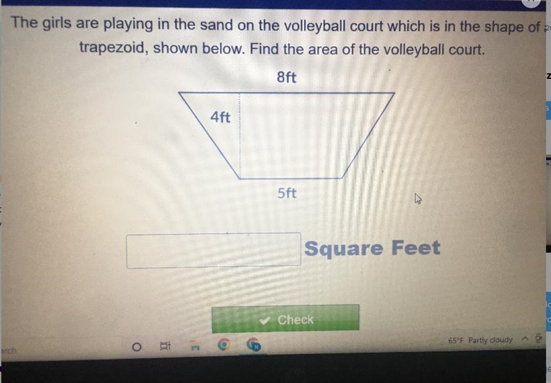 The girls are playing in the sand on the volleyball court which is in the shape of-example-1