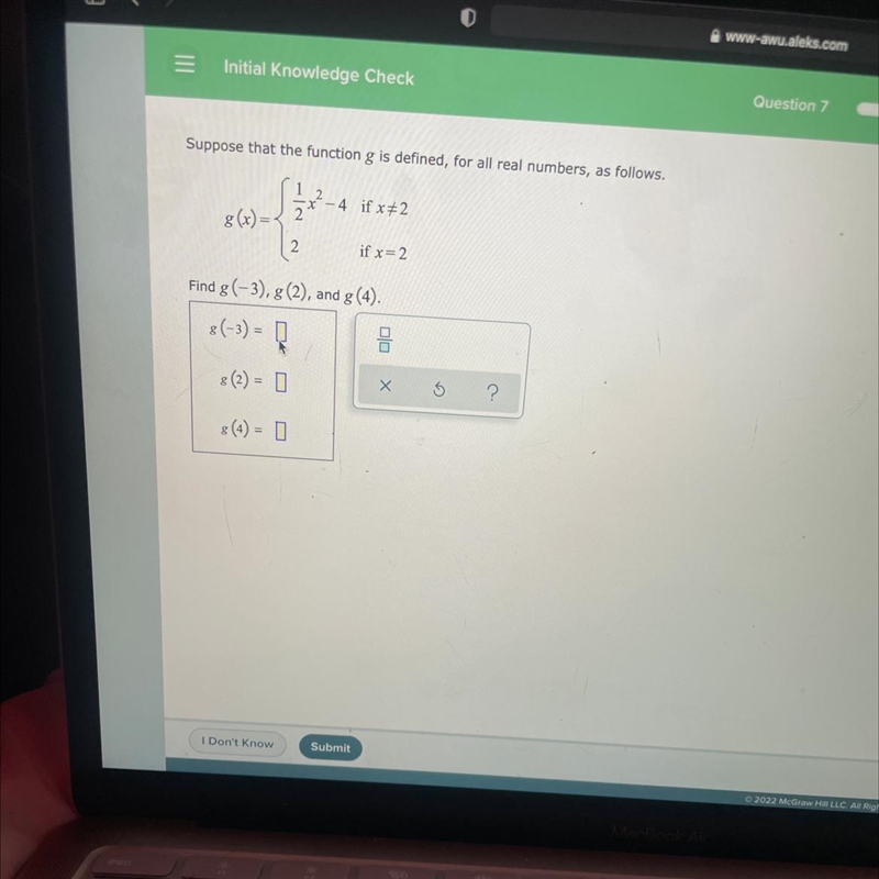 Find g(-3) g(2) g(4)-example-1