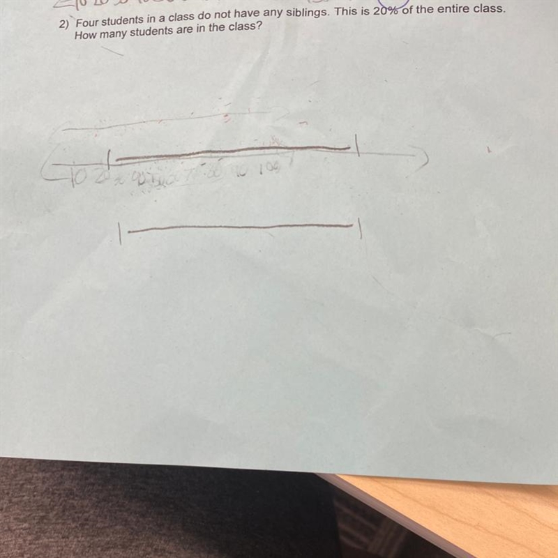 2) (Four students in a class do not have any siblings. This is 20% of the entire class-example-1