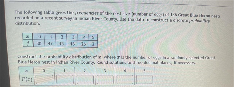 Needing help with constructing probability distribution of x. Please see photo-example-1