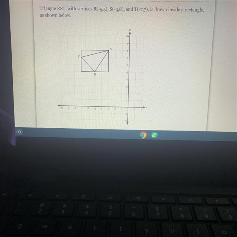 I just need the area in square units of triangle rst-example-1