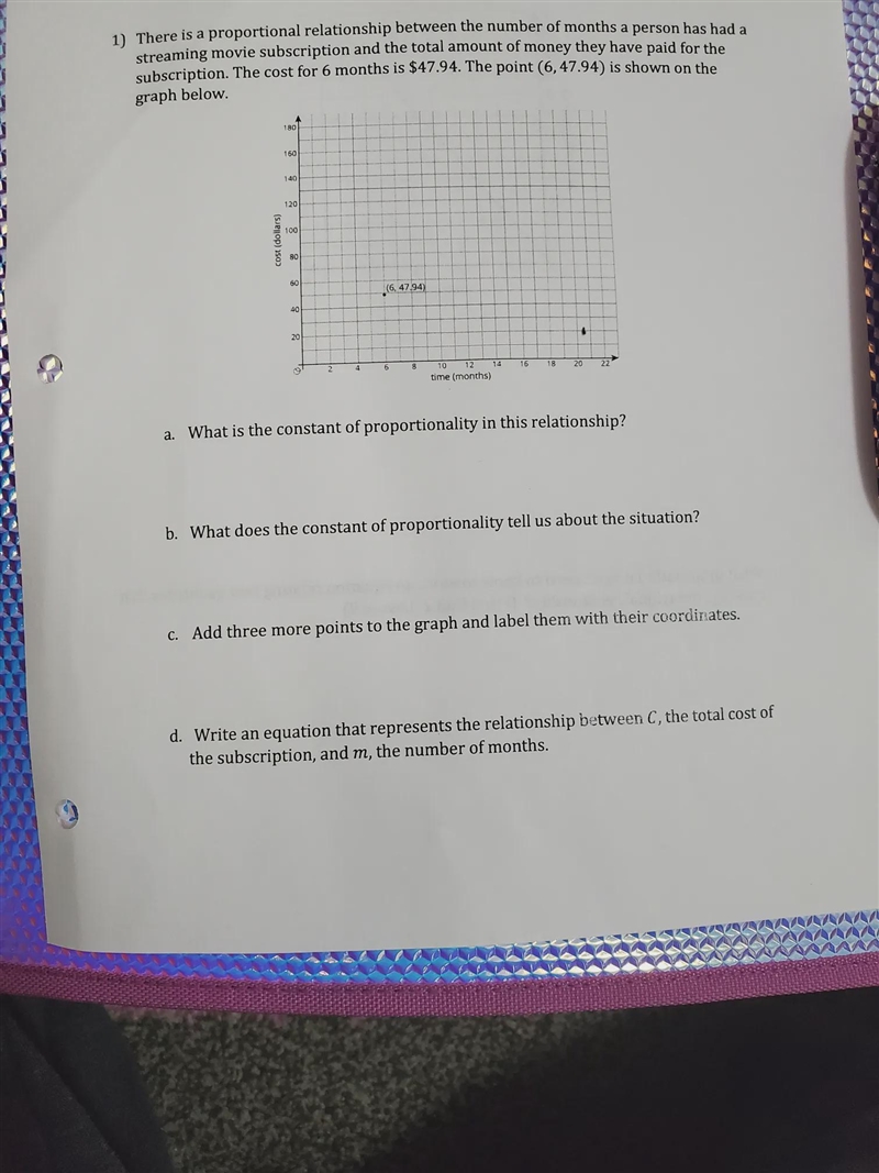 1) There is a proportional relationship between the number of months a person has-example-1