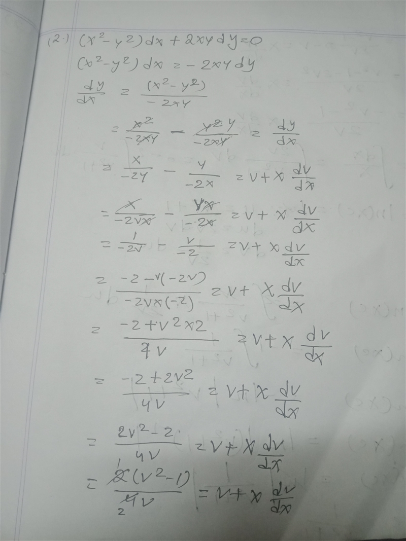 (x^2-y^2)dx+2xydy=0 so this is a problem of a differential equation I've been trying-example-1