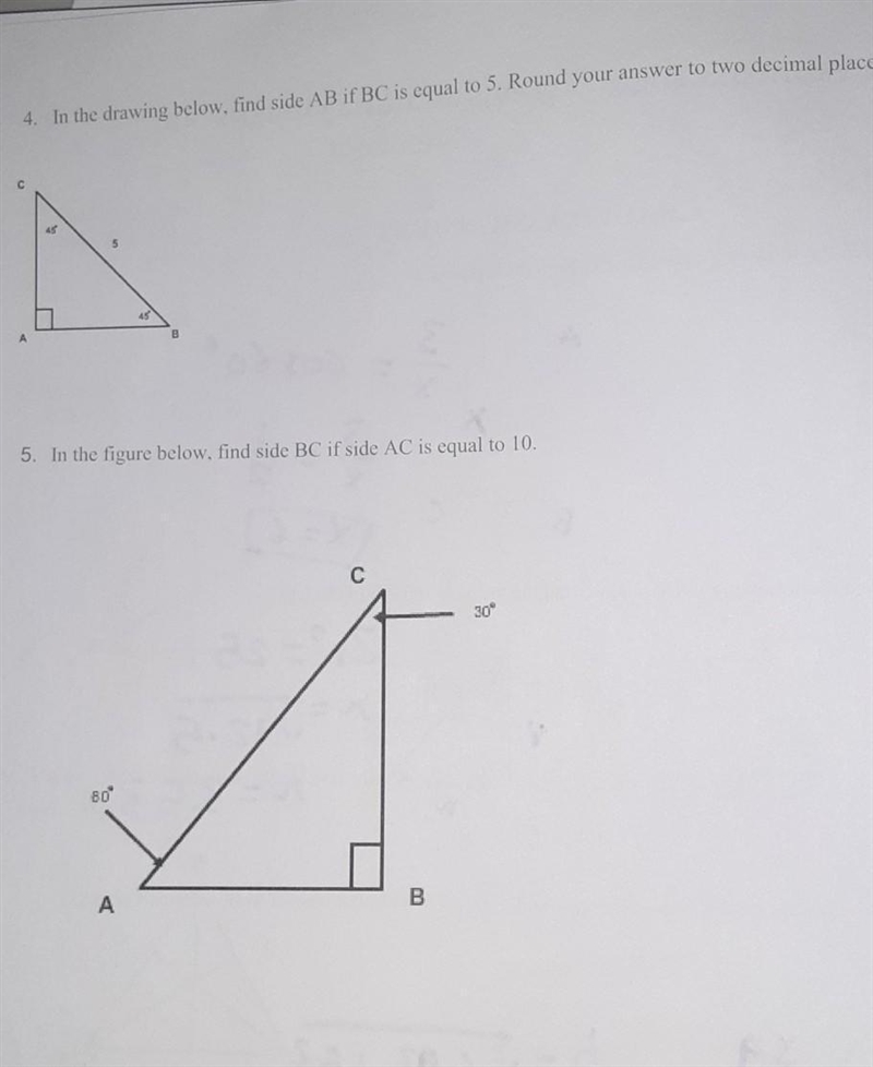 May u please help me with my geometry study guide Only 2 questions-example-1