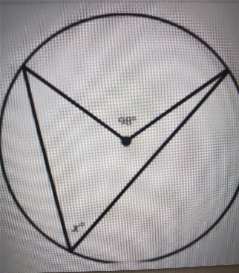 Determine the value of X for the drawing below. ​-example-1