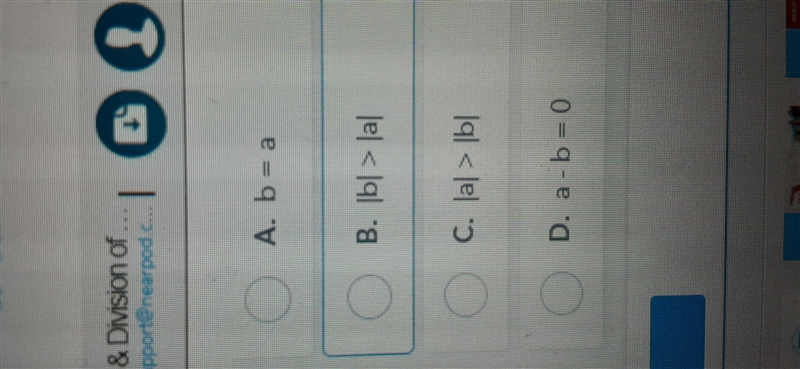 Nick knows that a + b < 0. Which statement is true?-example-1