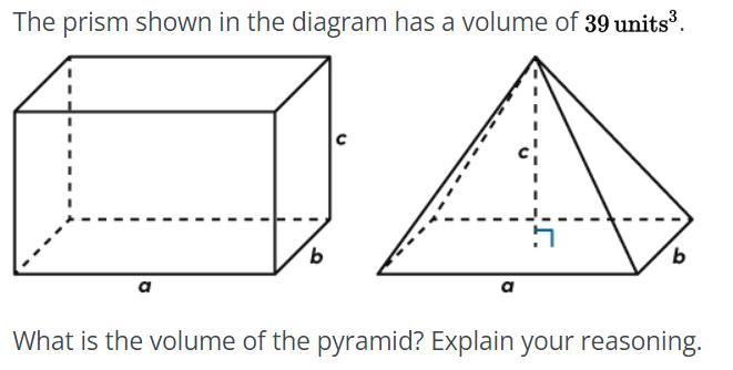 [70 POINTS!] What is the volume of the pyramid? Explain your reasoning.-example-1