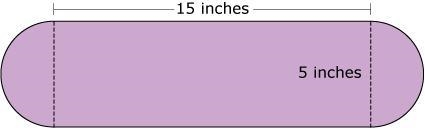 The figure below shows two half-circles at the ends of a rectangle with the dimension-example-1