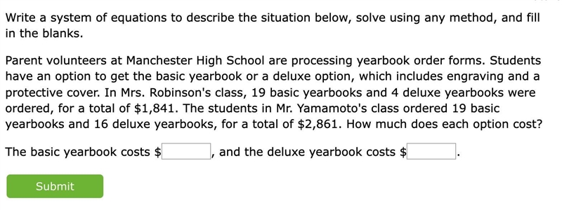 Parent volunteers at Manchester High School are processing yearbook order forms. Students-example-1