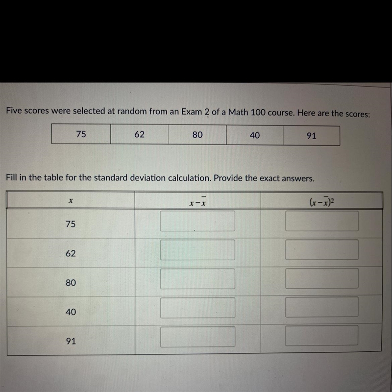 Need help with what numbers you subtract or how to solve for this chart-example-1