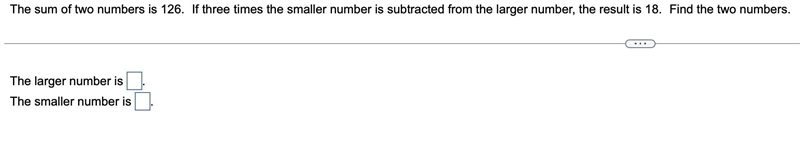 The sum of two numbers is 126. If three times the smaller number is subtracted from-example-1