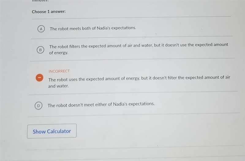 Course challenge You might need: Calculator Nadia built a robot to filter air and-example-1