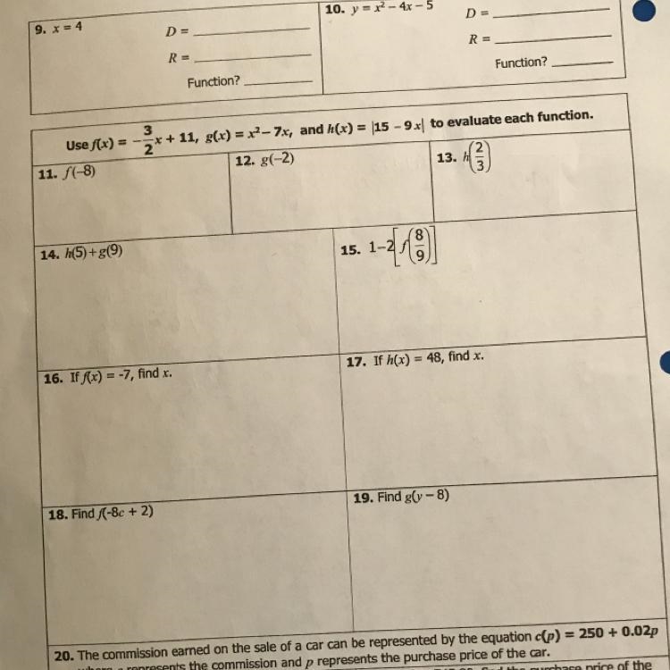 Use f(x) =11. f(-8)35x + 11, g(x)=x2-7x, and h(x) = 15 - 9x to evaluate each function-example-1