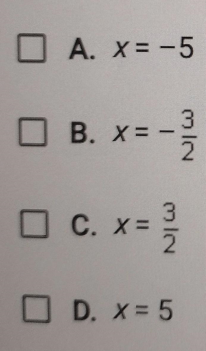 Select the two values of x that are roots of 7x-15= -2x².-example-1