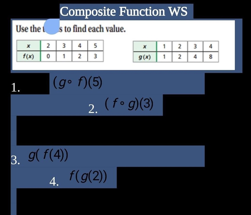 Use the table to find each value please help me fast-example-1