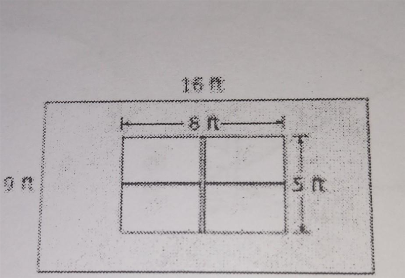 Bob wants to paint a rectangular wall that measures 16•9 ft. the wall fountains a-example-1