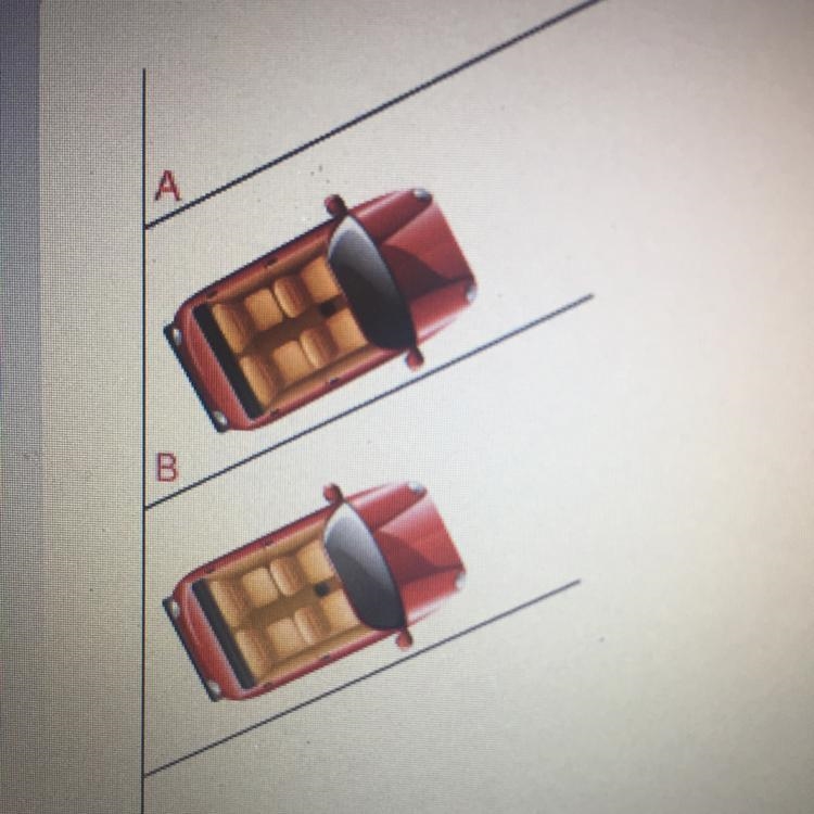 John is painting parallel lines in the parking lot to create parking spaces. The measure-example-1