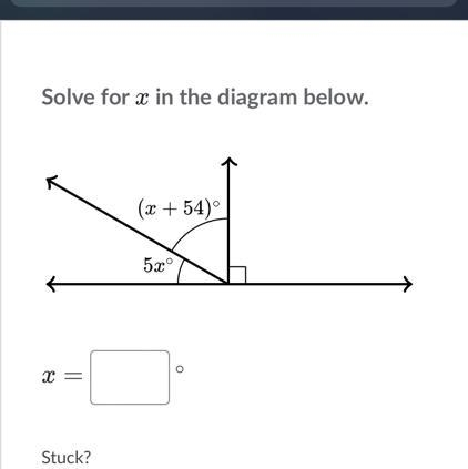 Solve for x in the diagram below-example-1