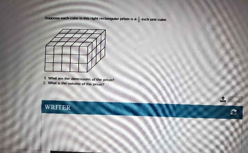 Supposed eat tube in the right rectangular prism is 1/2 in unit cube-example-1