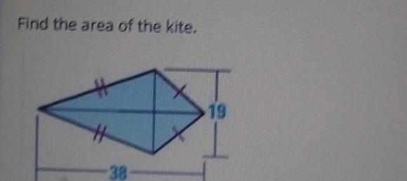 Can someone please help me find the area of the kite?-example-1