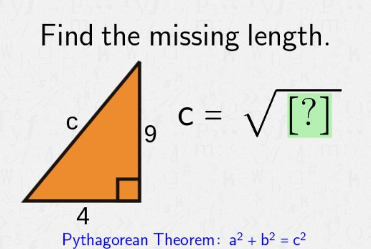 Pythagorean Theorem with Known Legs-example-1