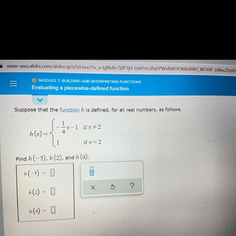 Suppose that the function h is defined, for all real numbers, as follows.1if x #2h-example-1