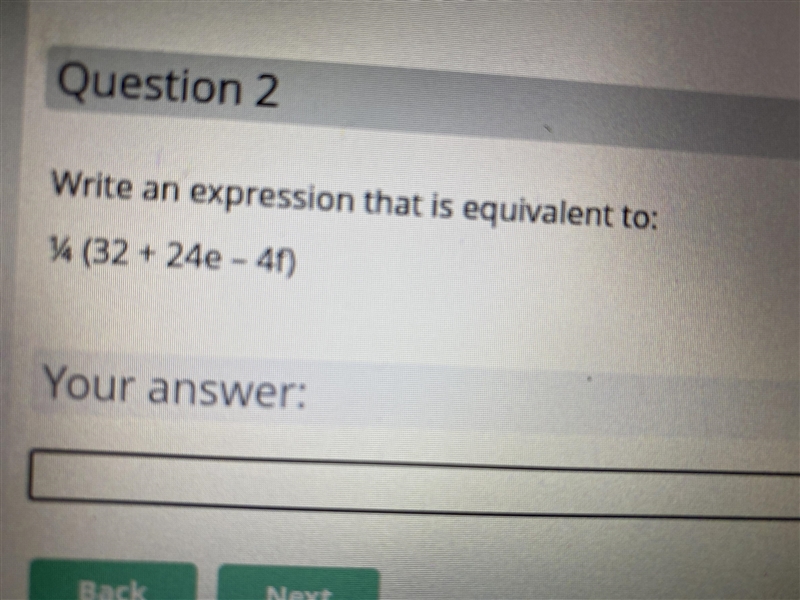 An expression that is equivalent to:14 (32 + 24e - 4)-example-1