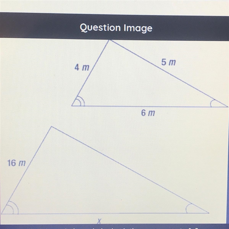 If the scale factor is 4, what is the measurement ofx?24 m4 m20 m16 m-example-1