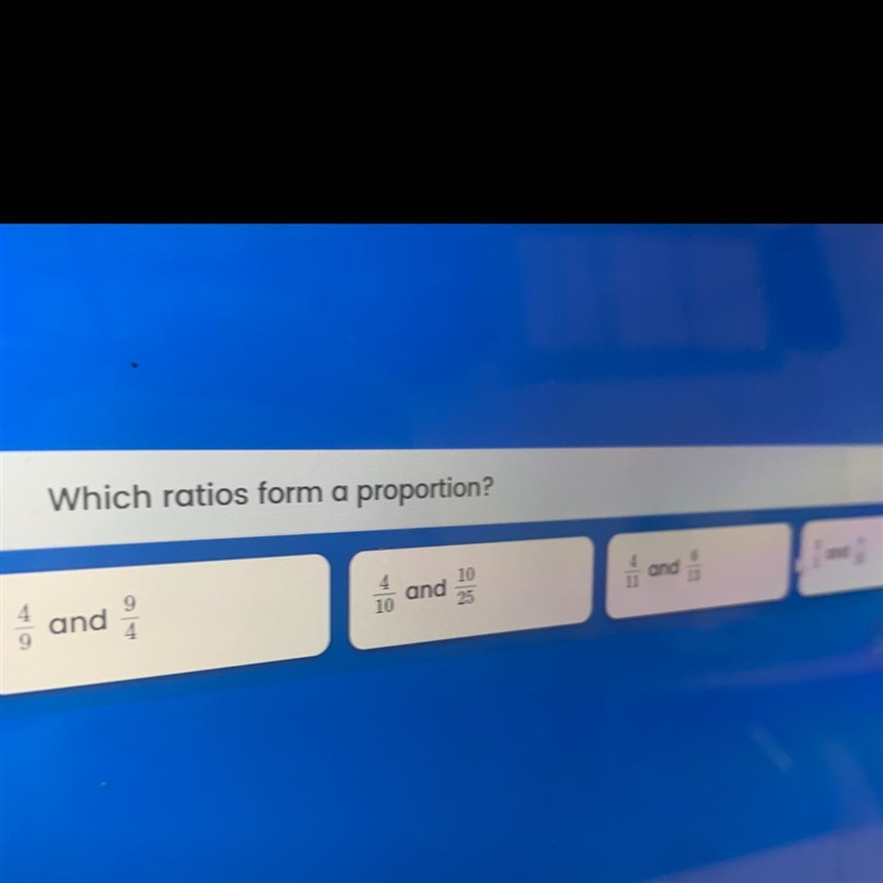 Which ratios form a proportion-example-1