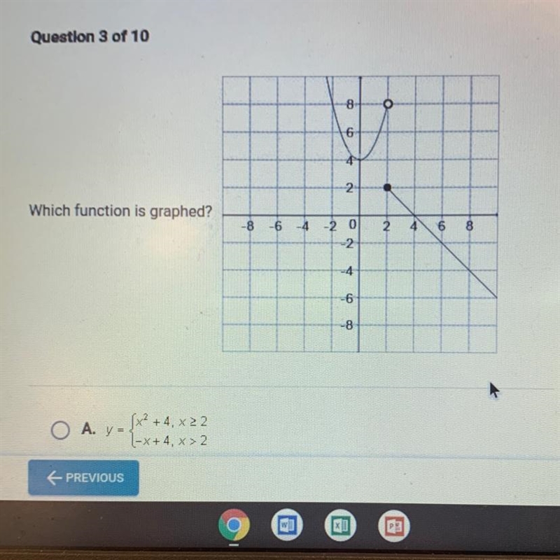 Which function is graphed?-example-1