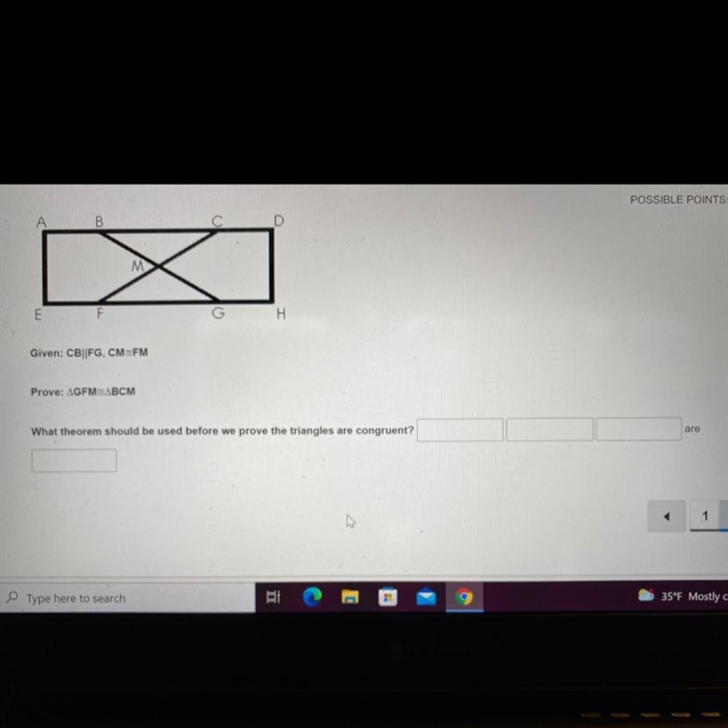 What theorem should be used before we prove the triangles are congruent?-example-1