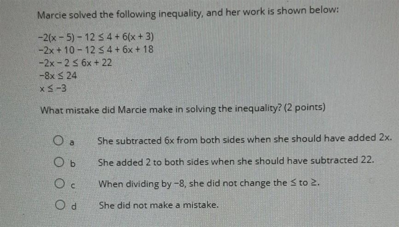 Please help me answer thisThe question and Options are in the picture below-example-1