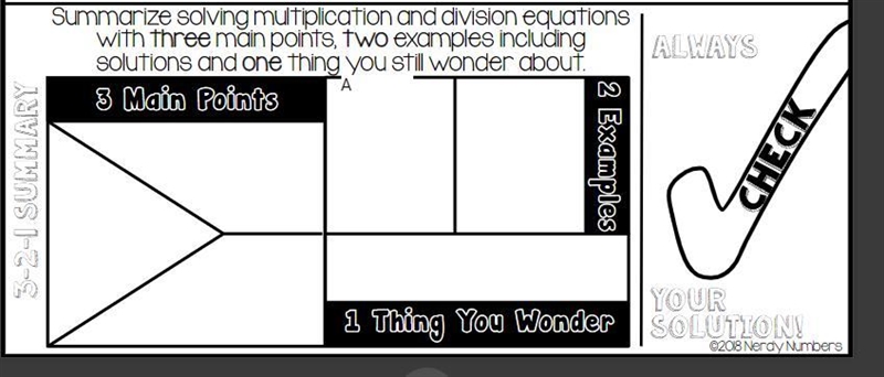 What are the 3 MAIN POINTS to solve one-step equations (multiplication & division-example-1