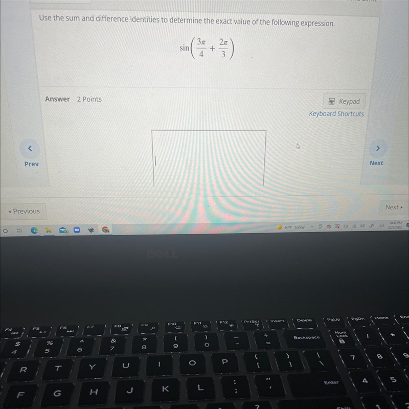 Use the sum and difference identities to determine the exact value of the following-example-1