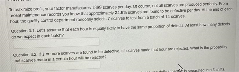 To maximize profit, your factor manufactures 1389 scarves per day. Of course, not-example-1