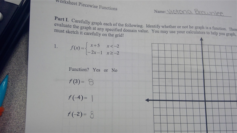 Graph the function. Identify whether or not the graph is a function-example-1