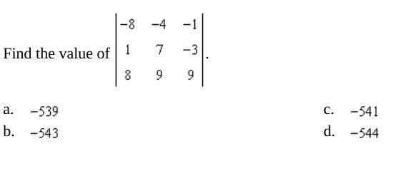 Find the value of (-8, -4, -1) (1, 7, -3) (8, 9, 9)-example-1