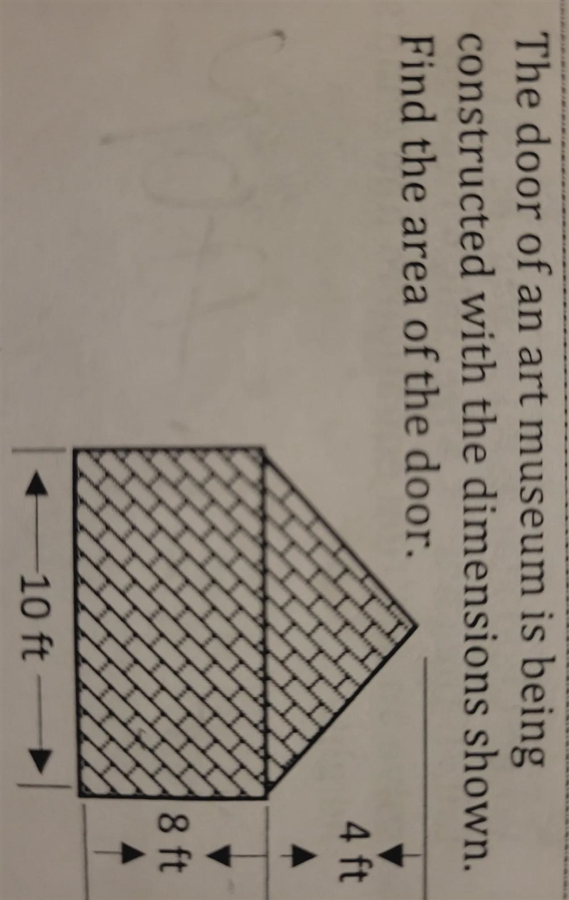 The door of an art museum is being constructed with the dimensions shown. find the-example-1