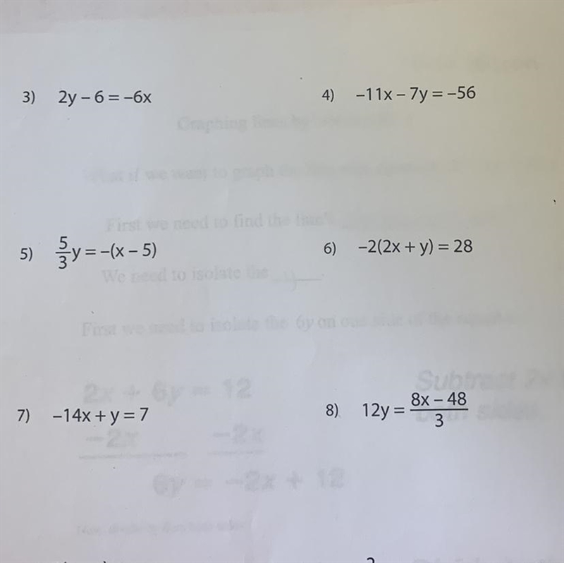 Slope intercept formPlease Solve everything with the exception of 8-example-1