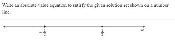 Write an absolute value equation to satisfy the given solution set shown on a number-example-1