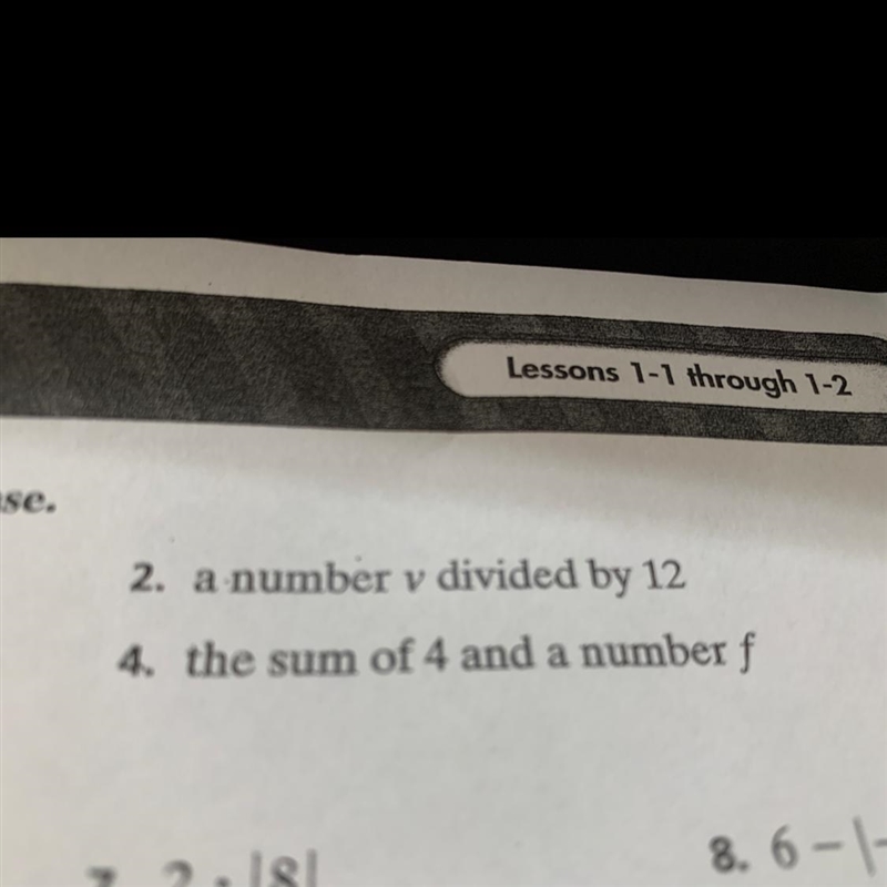 2) a number v divided by 12-example-1