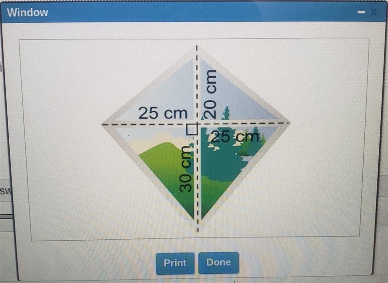 Find the area of the window ​-example-1